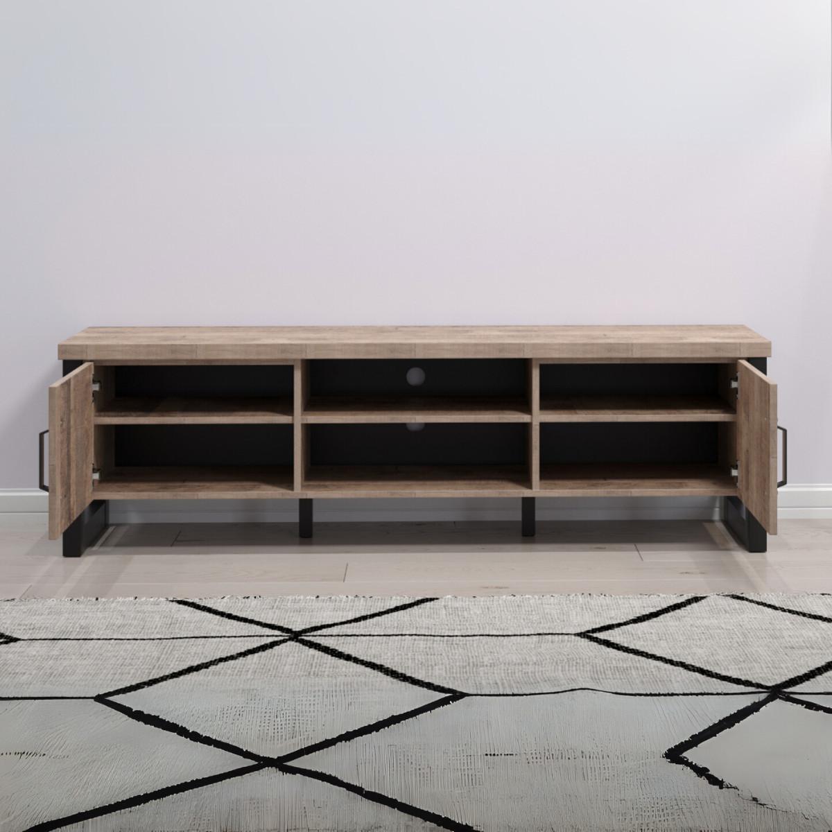 LOWBOARD Emile Eiche Dekor - Eichefarben, Holzwerkstoff (166/166/50cm) - ebuy24
