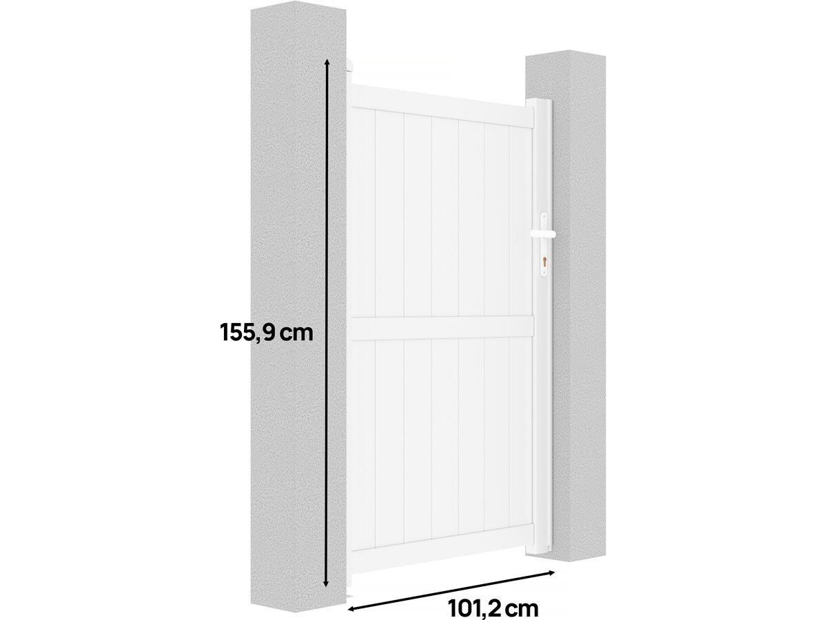 TOR lola weiss - Weiß, Metall (102/156/102cm) - Habitat Garten