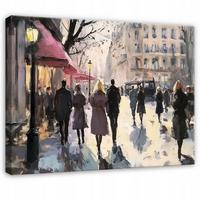 BILDER Abstrakt Stadt Aquarell Modern 120x80 - Multicolor, Holzwerkstoff (120/80cm) - Wallarena