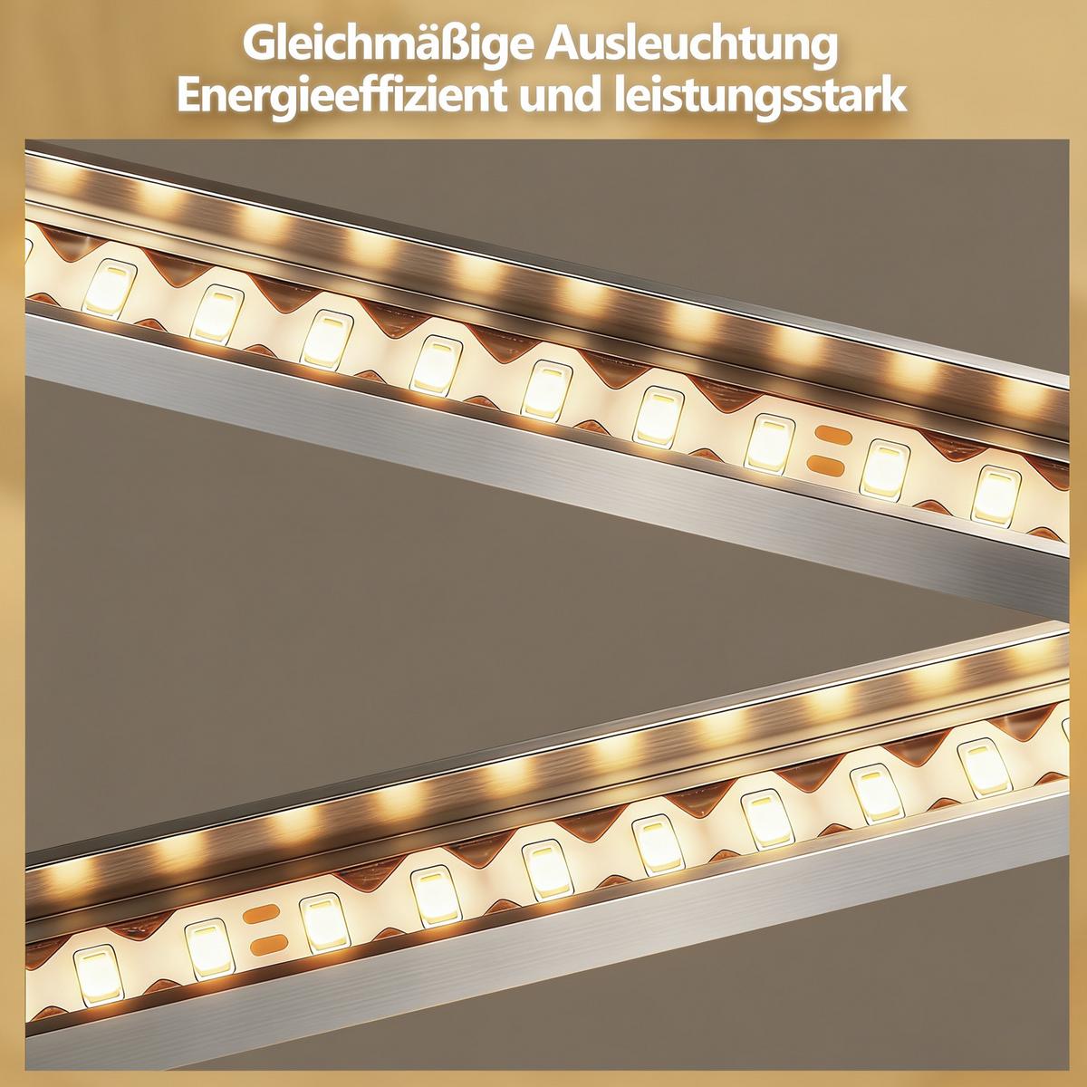 LED DECKENLEUCHTE Felwynne 39.5/39.5/6.7 cm - Silberfarben, Kunststoff (39.5/39.5/6.7cm) - ZMH