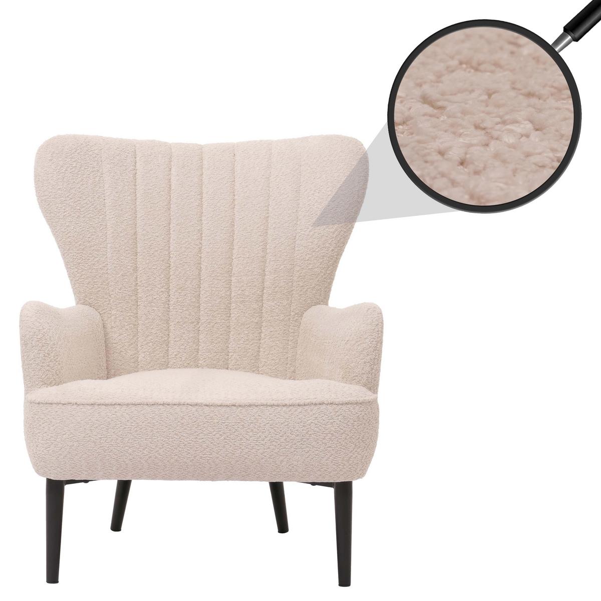LOUNGE-SESSEL Beige - Beige, Textil (75/80/78cm) - MCW