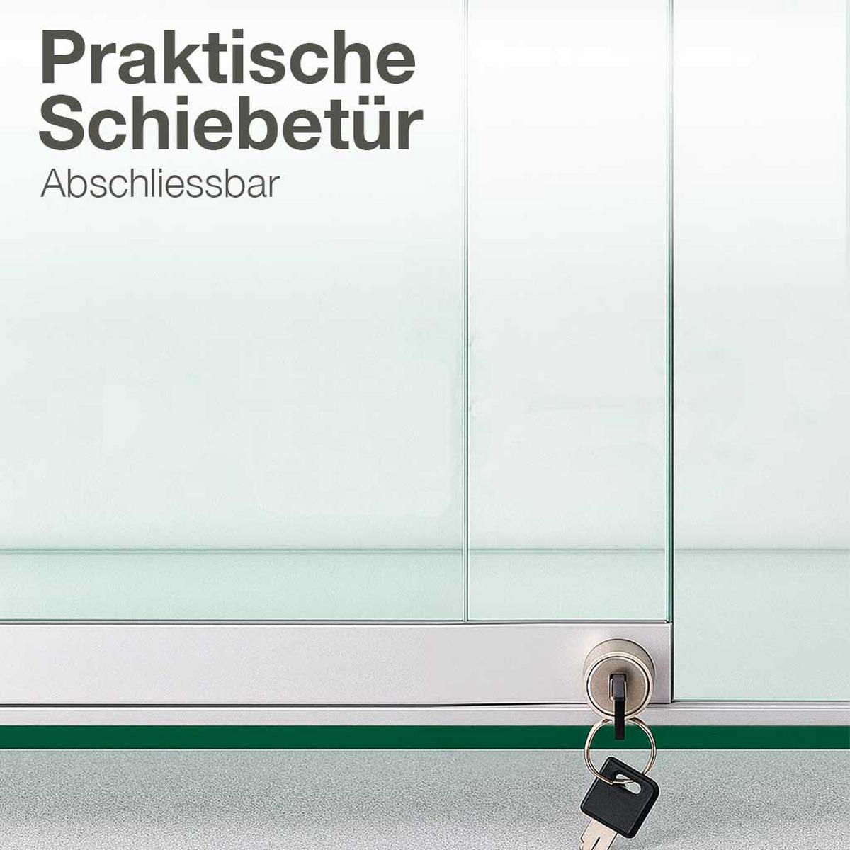 KUNSTVITRINE 36/100/37 cm mit Schiebetür & Schloss - Transparent, Glas (100/37/36cm) - K-Möbel