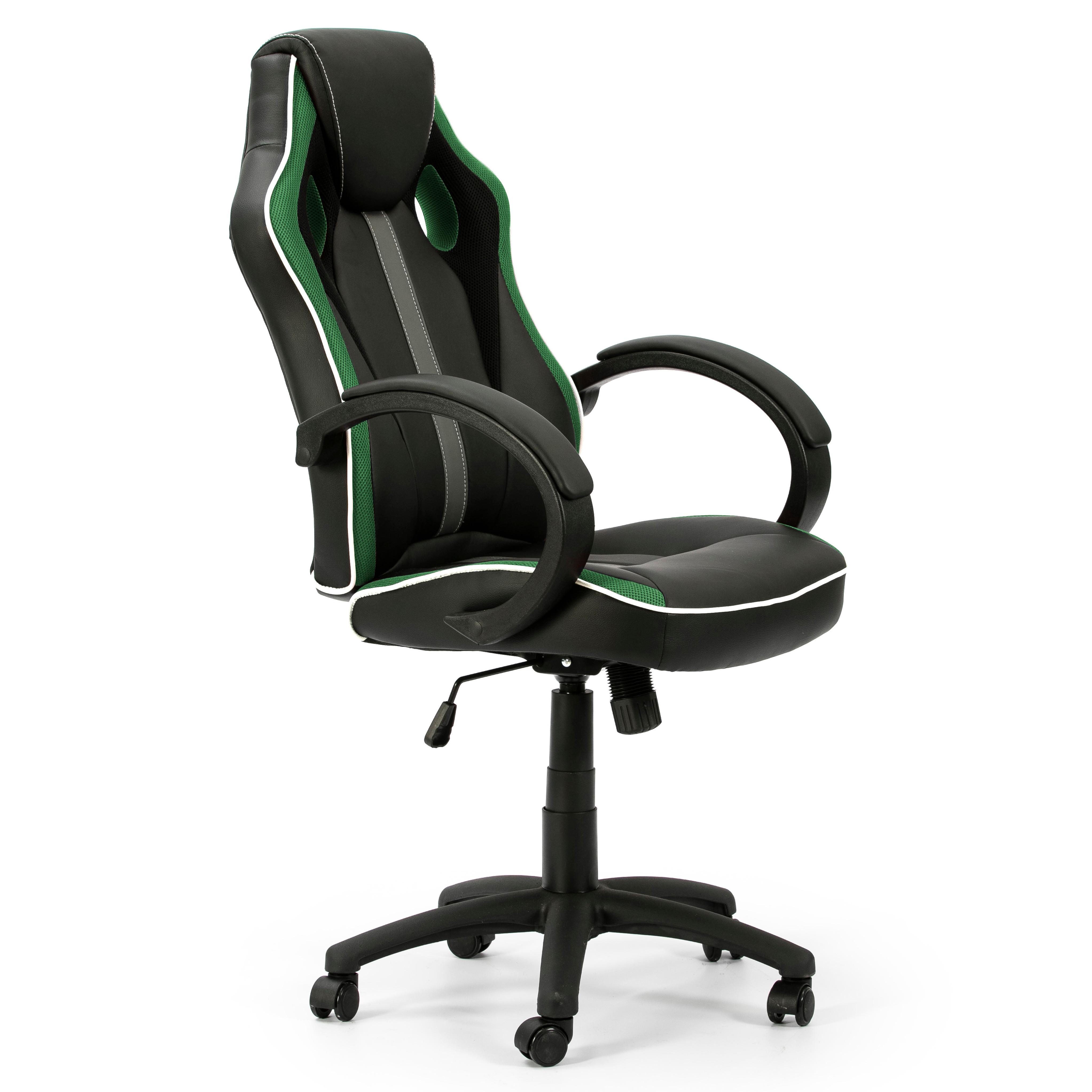 DREHSTUHL Formula Schwarz/Grün - Grün, Fell (68/112/61cm) - VS Venta-stock