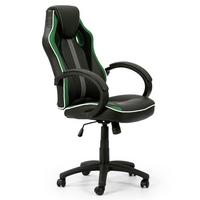 DREHSTUHL Formula Schwarz/Grün - Grün, Fell (68/112/61cm) - VS Venta-stock