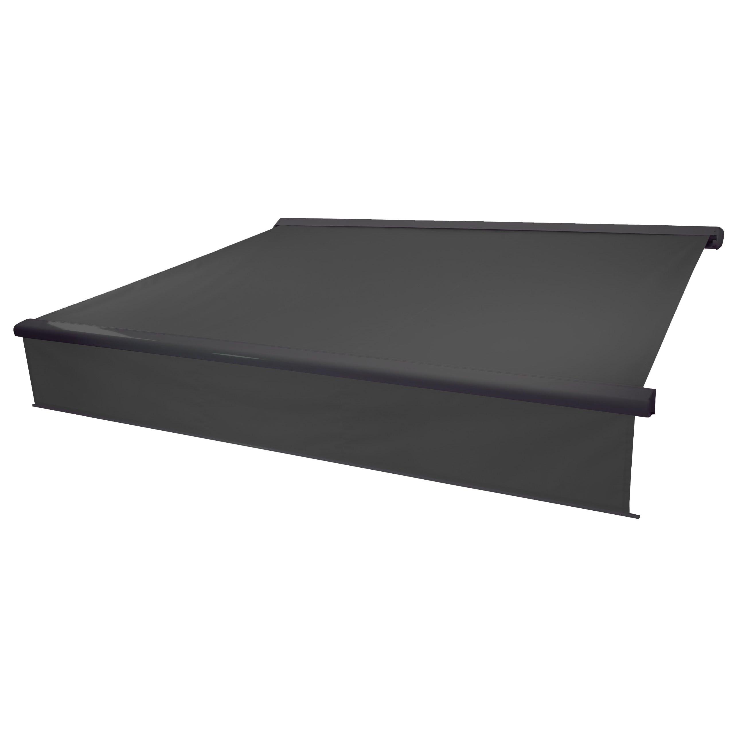 KASSETTEN-MARKISE VOLANT AUSFAHRBAR Anthrazit, Anthrazit - Anthrazit, Textil (450/15/300cm) - MCW