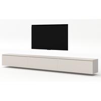 LOWBOARD Loriano 3x100 Beige Kaschmir 300/34/32 cm – Hängendes TV Board - Beige, Holzwerkstoff/Kunststoff (300/34/32cm) - AX Living
