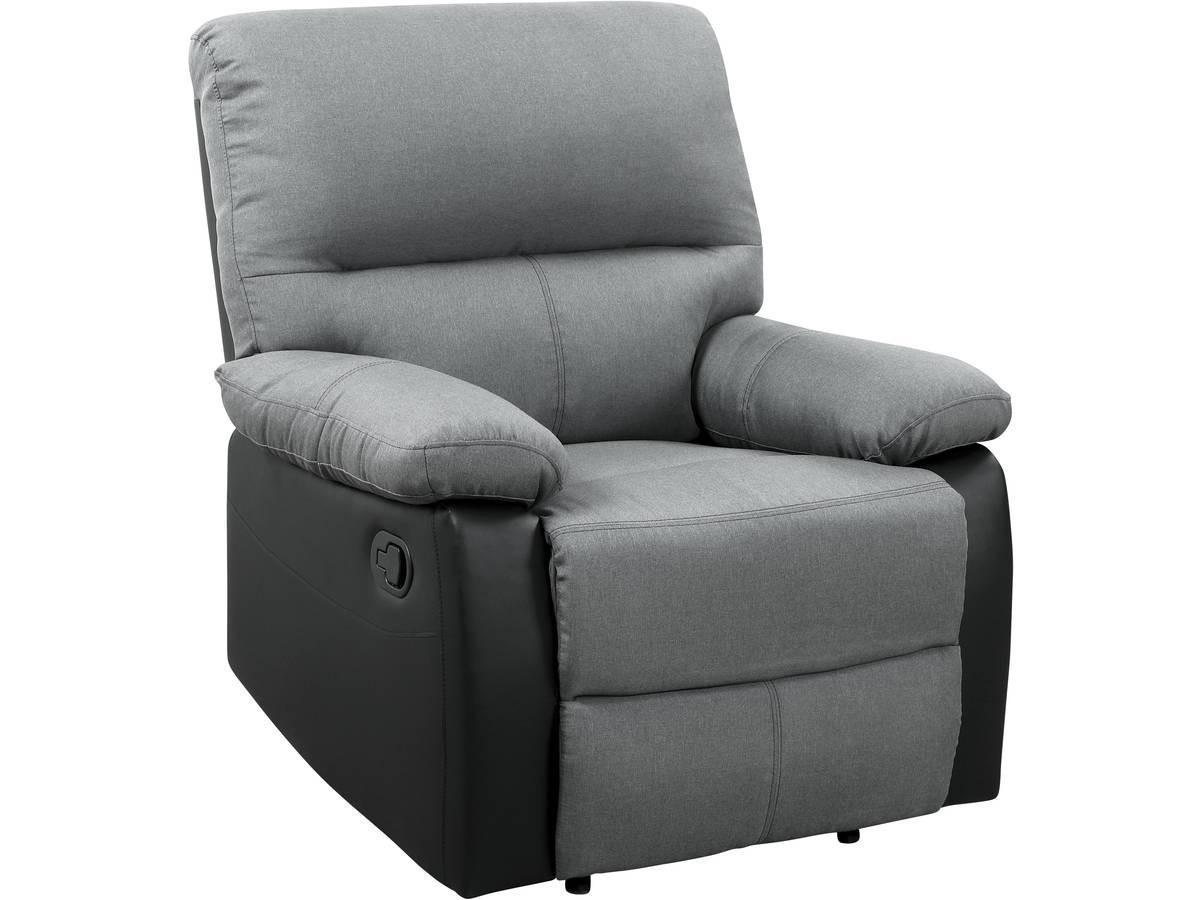 SESSEL lincoln Schwarz / Dunkelgrau - Hellgrau, Textil (89/103/90cm) - Habitat Garten