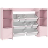 KINDERREGAL MDF Stahl Rosa - Rosa/Weiß, Holzwerkstoff/Kunststoff (30/90/140cm) - AIYAPLAY