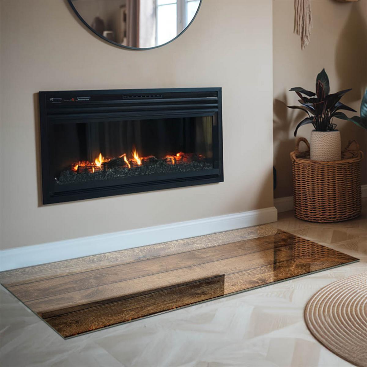 GLASPLATTE für Kamin 140x70 cm - Braun, Glas (140/70/0.4cm) - TULUP