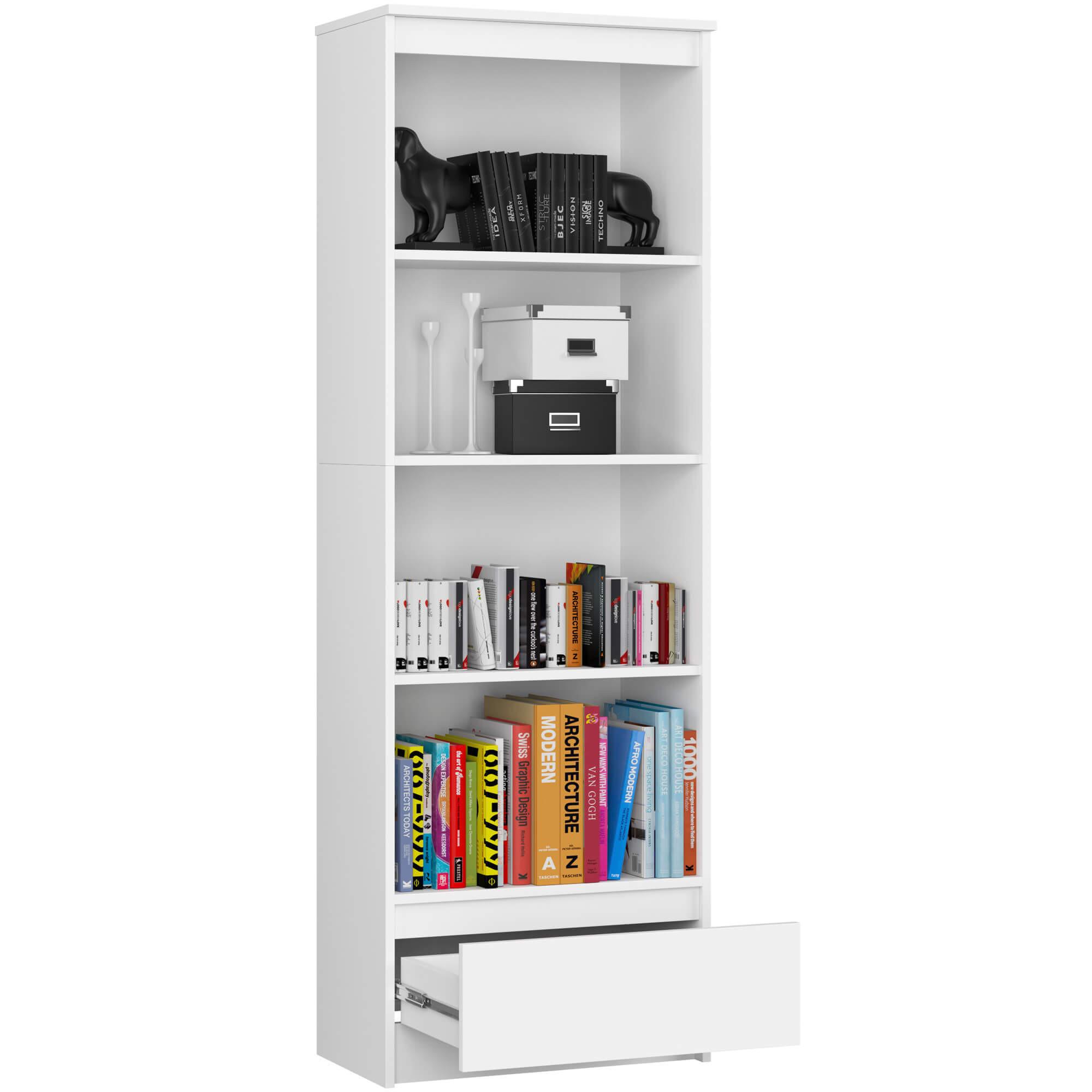 STANDREGAL Weiß 180/60/35 - Weiß, Holzwerkstoff (60/180/35cm) - RAUMHIRSCH FURNITURE