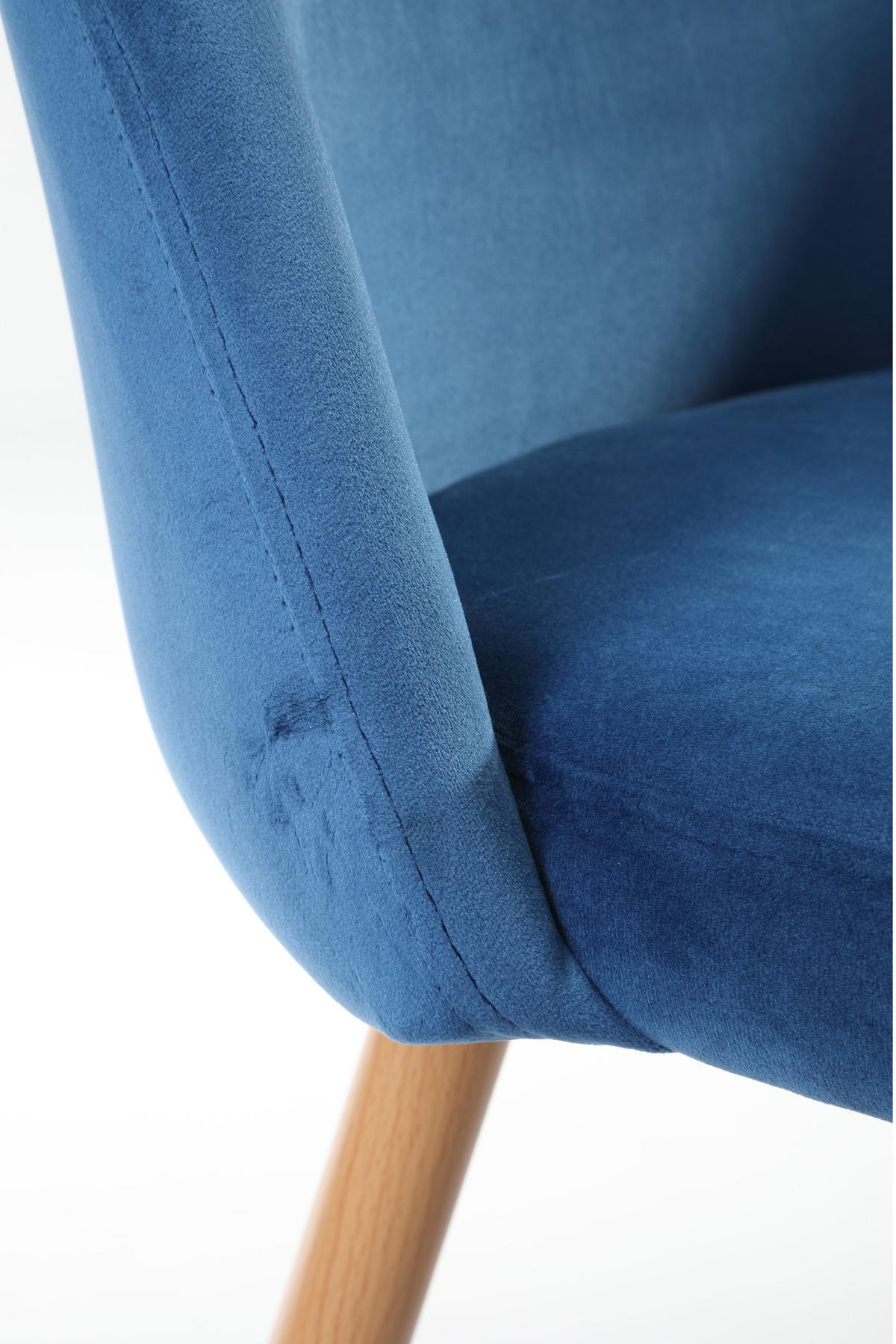 POLSTERSTUHL Blau 50/76/54 - Blau, Textil (50/77/54cm) - RAUMHIRSCH FURNITURE