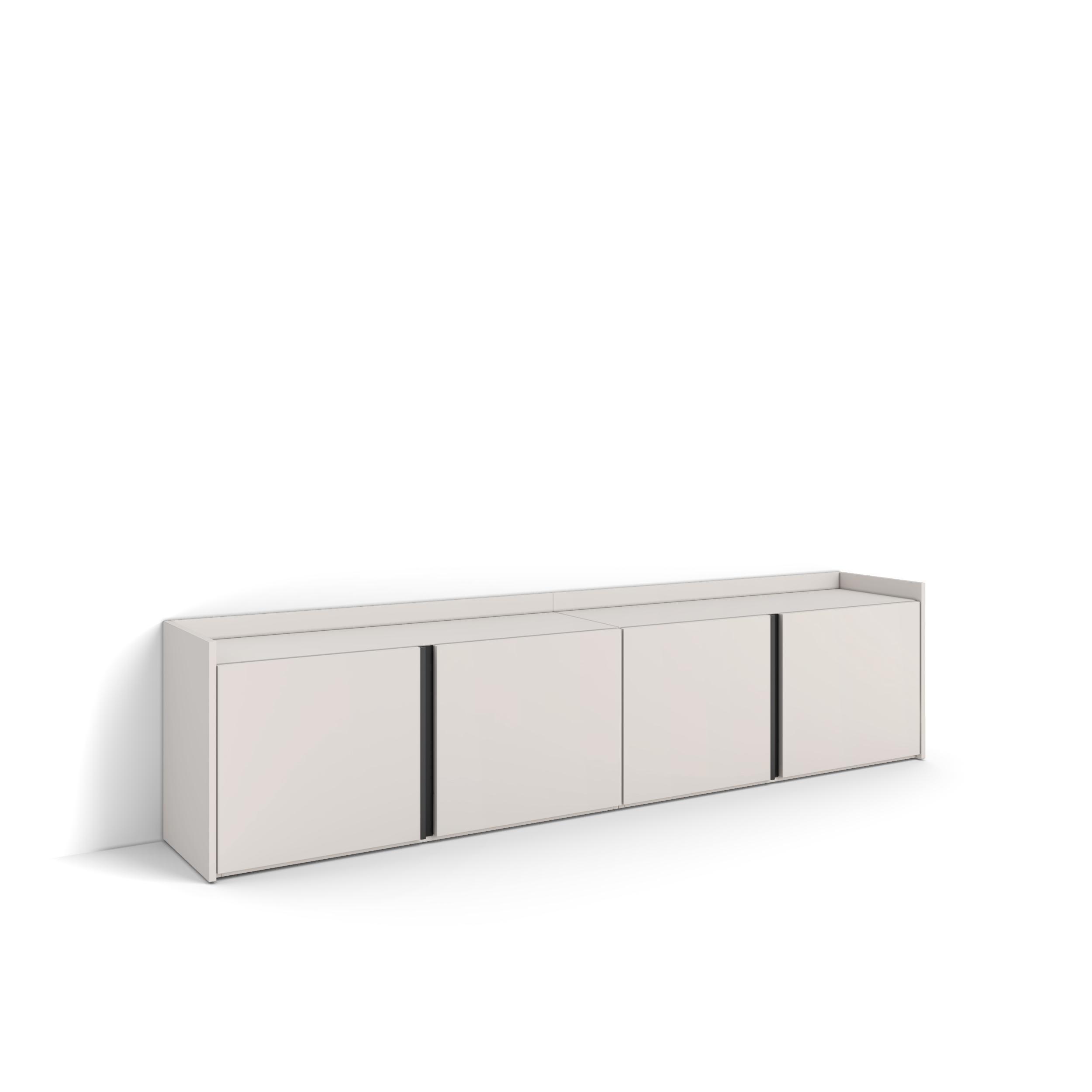 LOWBOARD, Beige, 207/35/50cm - Beige, Holzwerkstoff (207/50/35cm) - Skraut Home