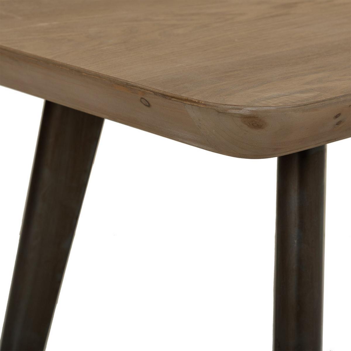 TISCH aus Metall und Holz, 100x50x40cm - Braun, Holz (100/50/40cm) - Wanderlust