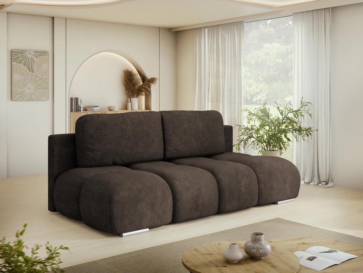 SCHLAFSOFA Honey Mini - Dunkelbraun/Schwarz, Holz/Kunststoff (195/104/90cm) - MIRJAN24