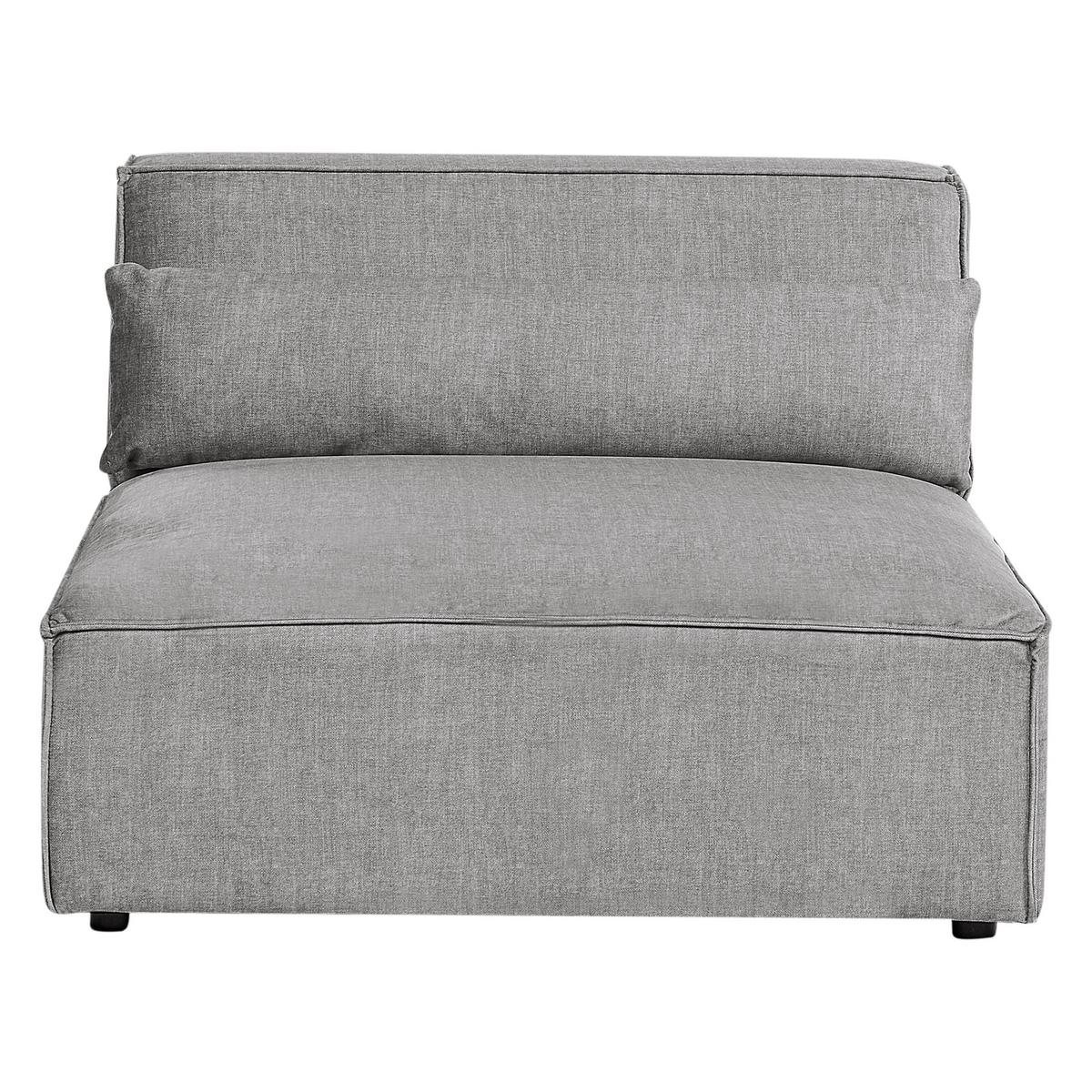 2-SITZER-SOFA grau ohne Armlehnen Hellnar - Grau, Textil (204/70/126cm) - Beliani