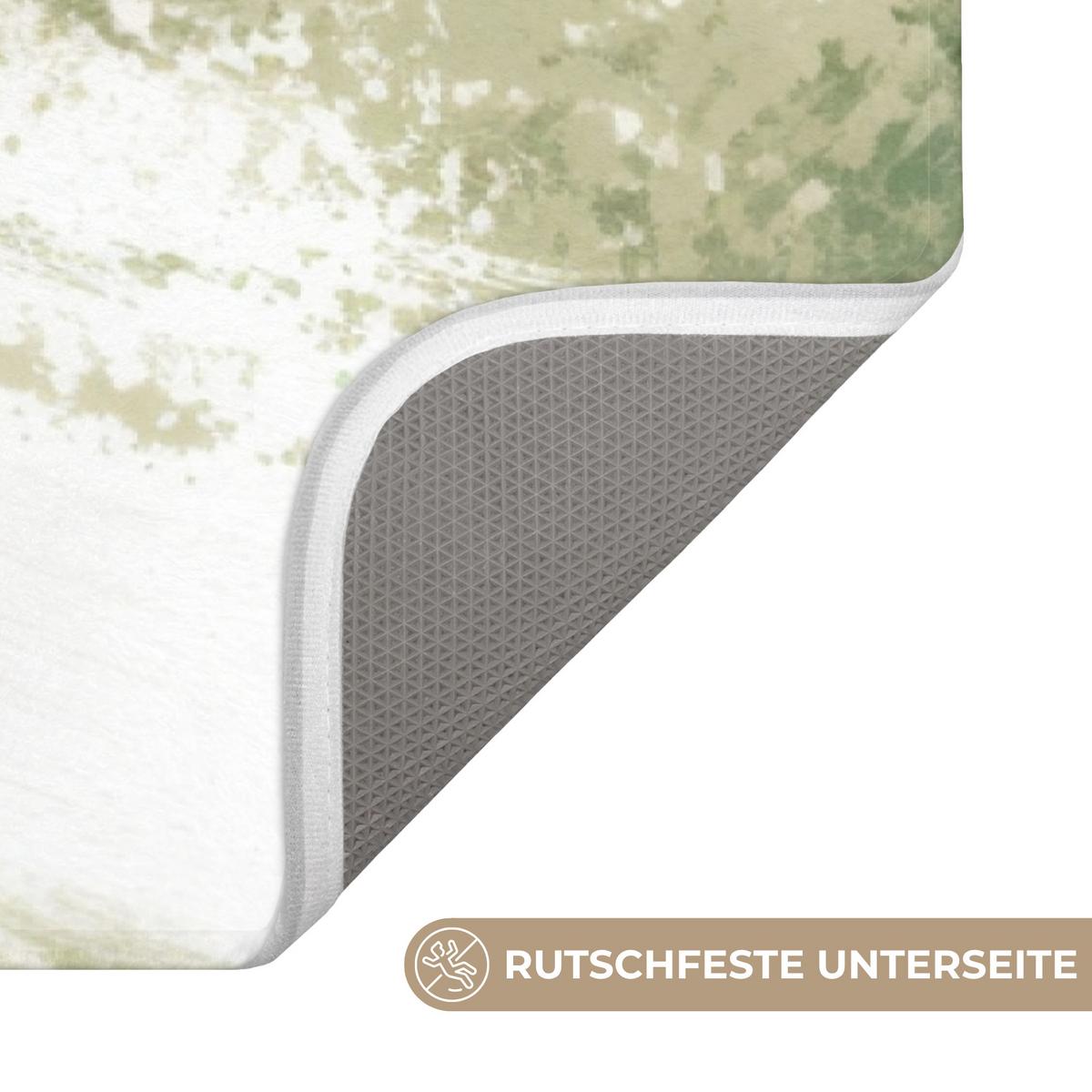 BADEMATTE Abstrakt - Pinselstriche - Wellen - Grün 60x120 cm - Mintgrün, Textil (60/120cm) - OnlyWow