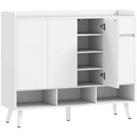 SCHUHSCHRANK MDF Kiefernholz Weiß - Weiß, Holz/Holzwerkstoff (35/100/120cm) - HOMCOM