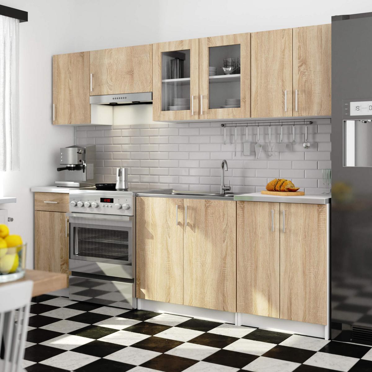 HÄNGESCHRANK Weiß, Eiche Sonoma 58/80/30,5 - Weiß/Sonoma Eiche, Holzwerkstoff (80/58/30.5cm) - RAUMHIRSCH FURNITURE