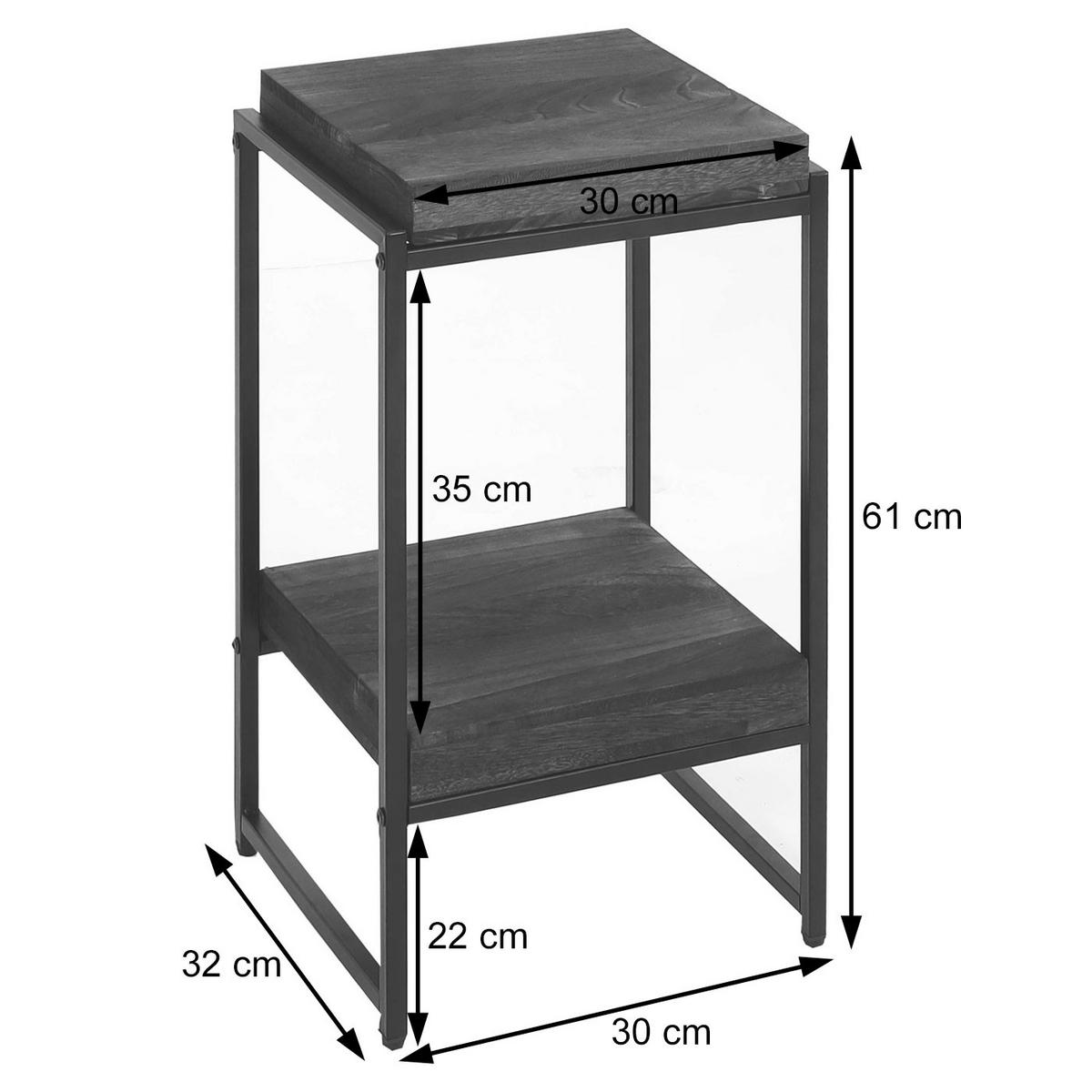 BLUMENTISCH quadratisch Braun - Braun, Holzwerkstoff (32/30/61cm) - MCW