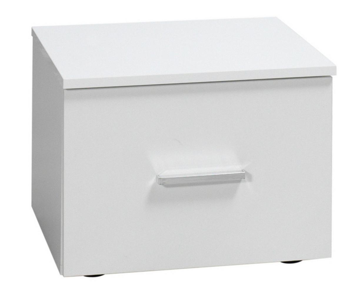 NACHTTISCH Weiß Hochglanz 47/35/41 - Weiß Hochglanz, Holzwerkstoff (47/35/41cm) - RAUMHIRSCH FURNITURE