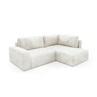 ECKSOFA Angela 4 Sitzplätze Weiß - Weiß, Holz (245/182cm) - Petits-meubles