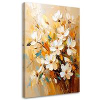 LEINWANDBILD Blumen 70x100cm - Beige, Textil (70/100cm) - Feeby