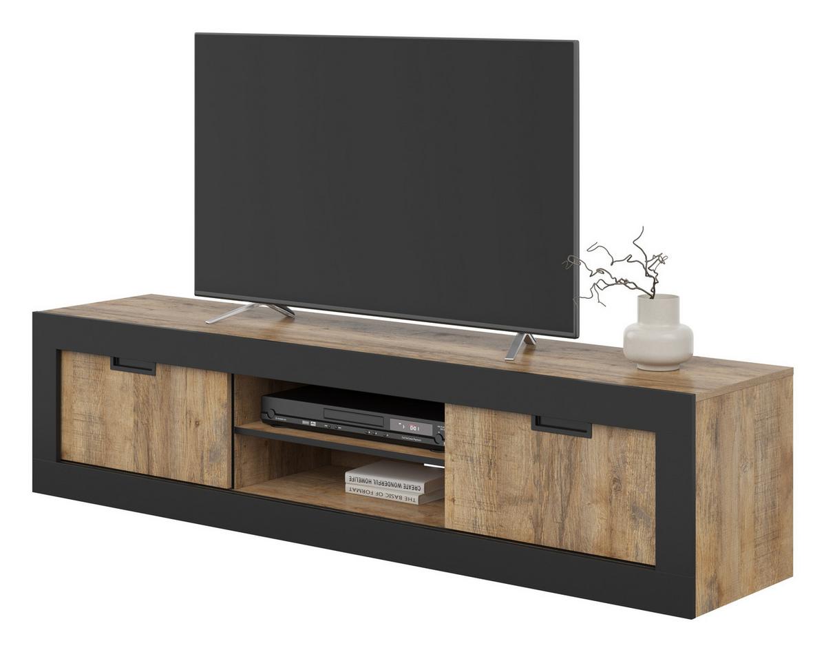LOWBOARD DAVOR 180/42/40 cm, Eichefarben - Eichefarben, Holzwerkstoff (180/42/40cm) - MASSENO
