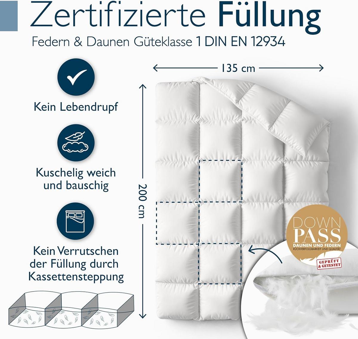 BETTDECKE BeauNuit WF 135x200cm Weiß - Weiß, Textil (135/200cm) - Beautissu 