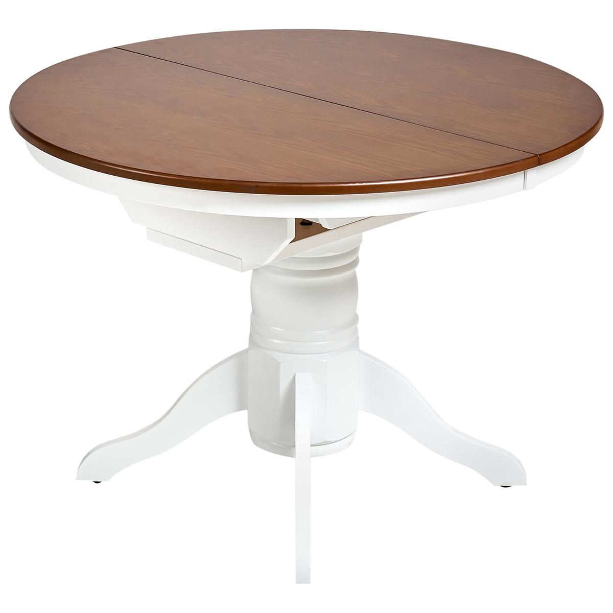ESSTISCH ausziehbar Braune Esche 106-150/106 cm Holz Akron - Braun, Holz (106/106/74cm) - Beliani
