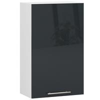 HÄNGESCHRANK Weiß, Graphit Glanz 72/50/30 - Graphitfarben/Weiß, Holzwerkstoff (50/72/30cm) - RAUMHIRSCH FURNITURE