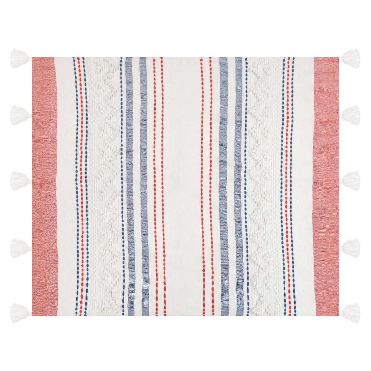 DECKE Bunt Cubuk 130/150 cm - Multicolor, Textil (130/150cm) - Beliani