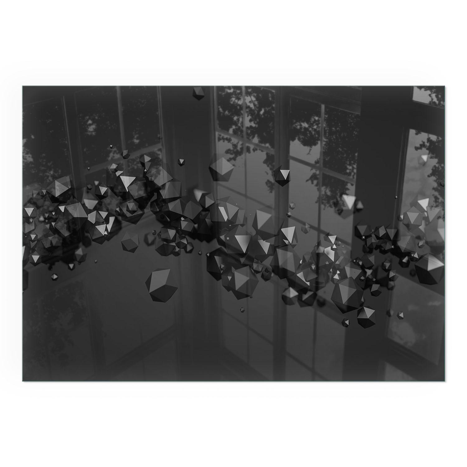 GLASPLATTE für Kamin 100x70 cm - Schwarz, Glas (100/70/0.4cm) - TULUP