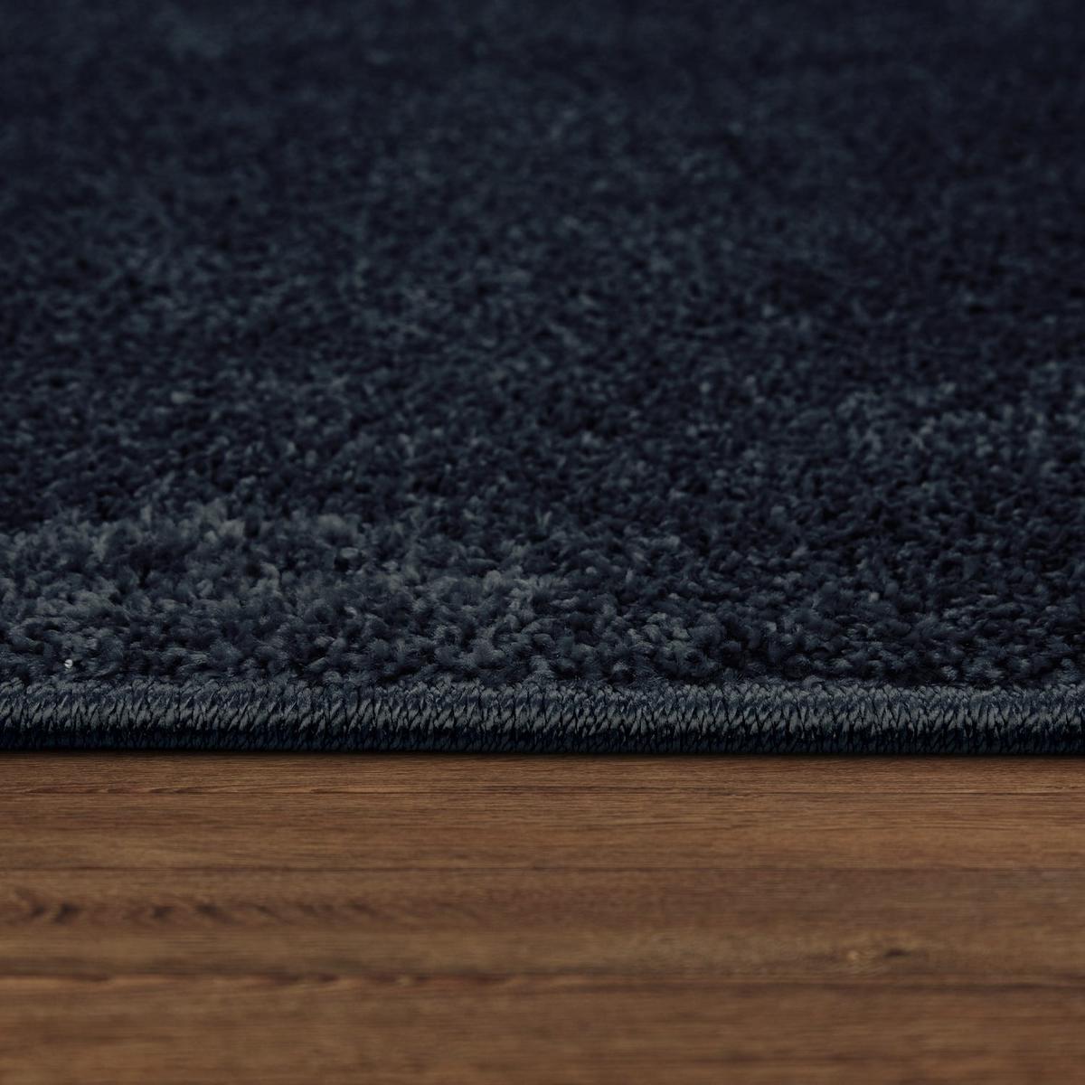 FLACHWEBETEPPICH Navy Ø 200 cm - Blau, Kunststoff (200/200cm) - TT Home