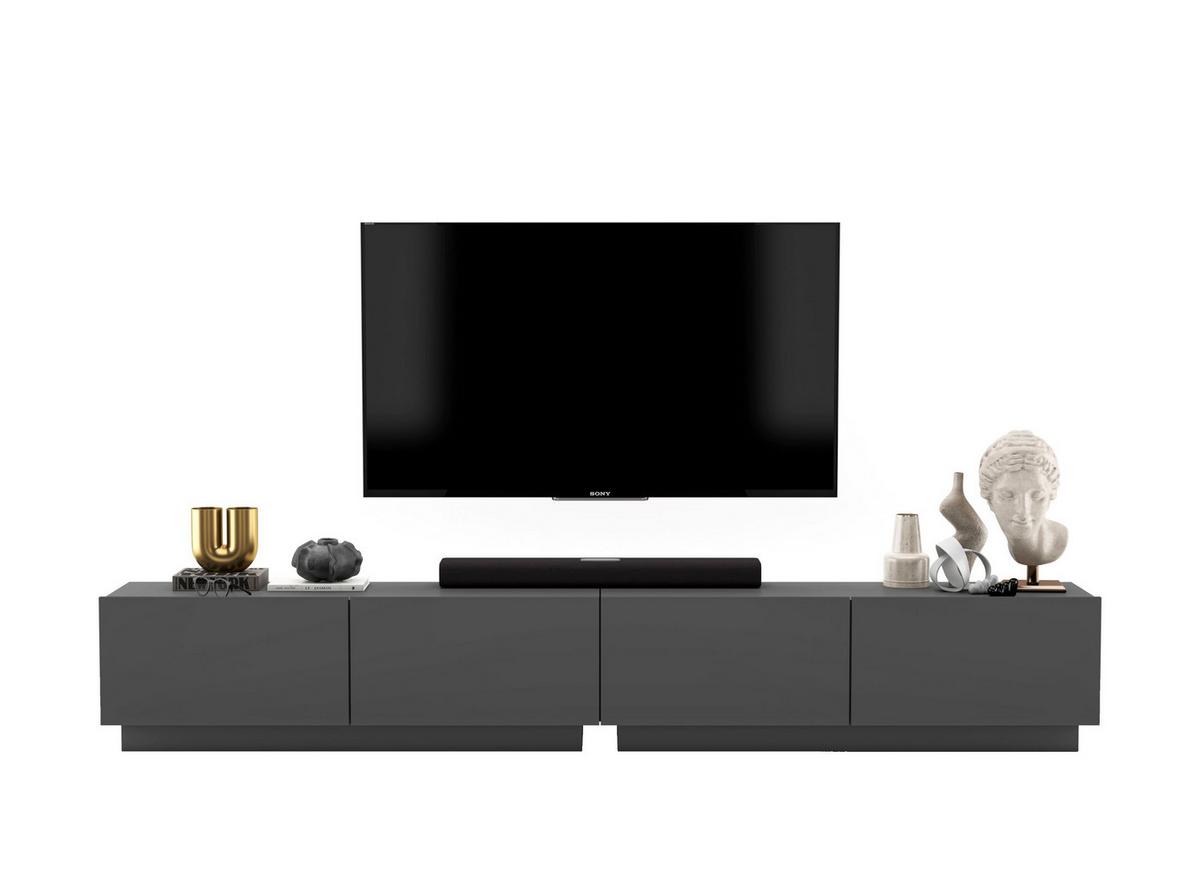 TV-LOWBOARD 2-er Set Enjoy Grau Matt Loft 120 cm - Grau, Holzwerkstoff (240/37/35cm) - Meble Lindner