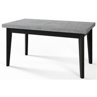 RECHTECKIGER Esszimmertisch SKANDI, ausziehbarer Tisch, Größe: 200-300X100X78 cm, Wohnzimmertisch Farbe: ATELIER, mit Holzbeinen in Farbe Schwarz - Schwarz/Grau, Holzwerkstoff (200/100/78cm) - Alpi-Möbel