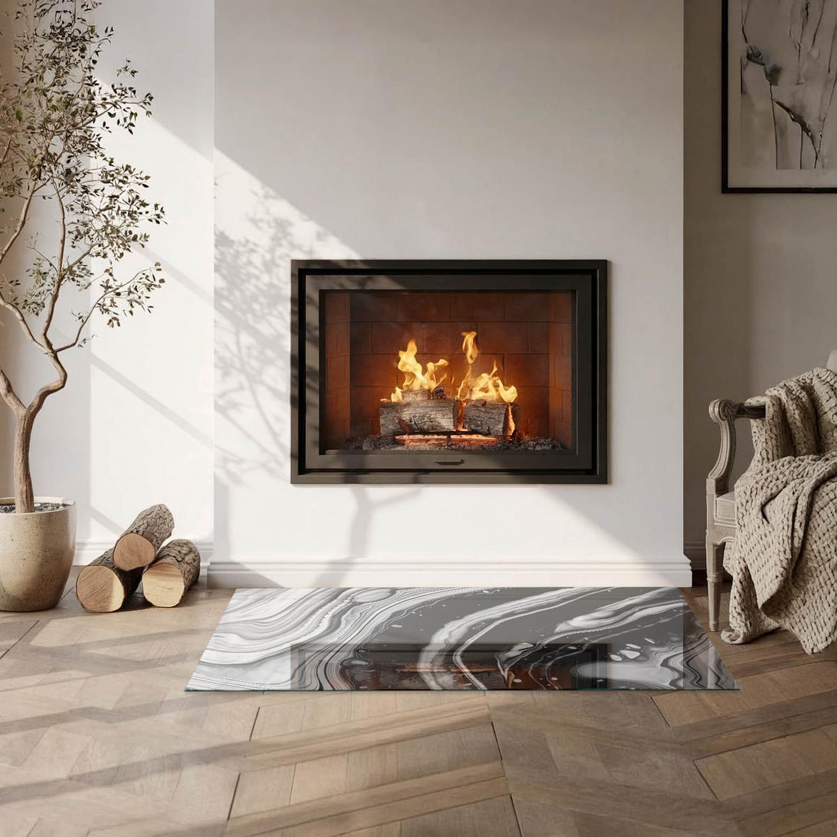 GLASPLATTE für Kamin 100x50 cm - Multicolor, Glas (100/50/0.4cm) - TULUP