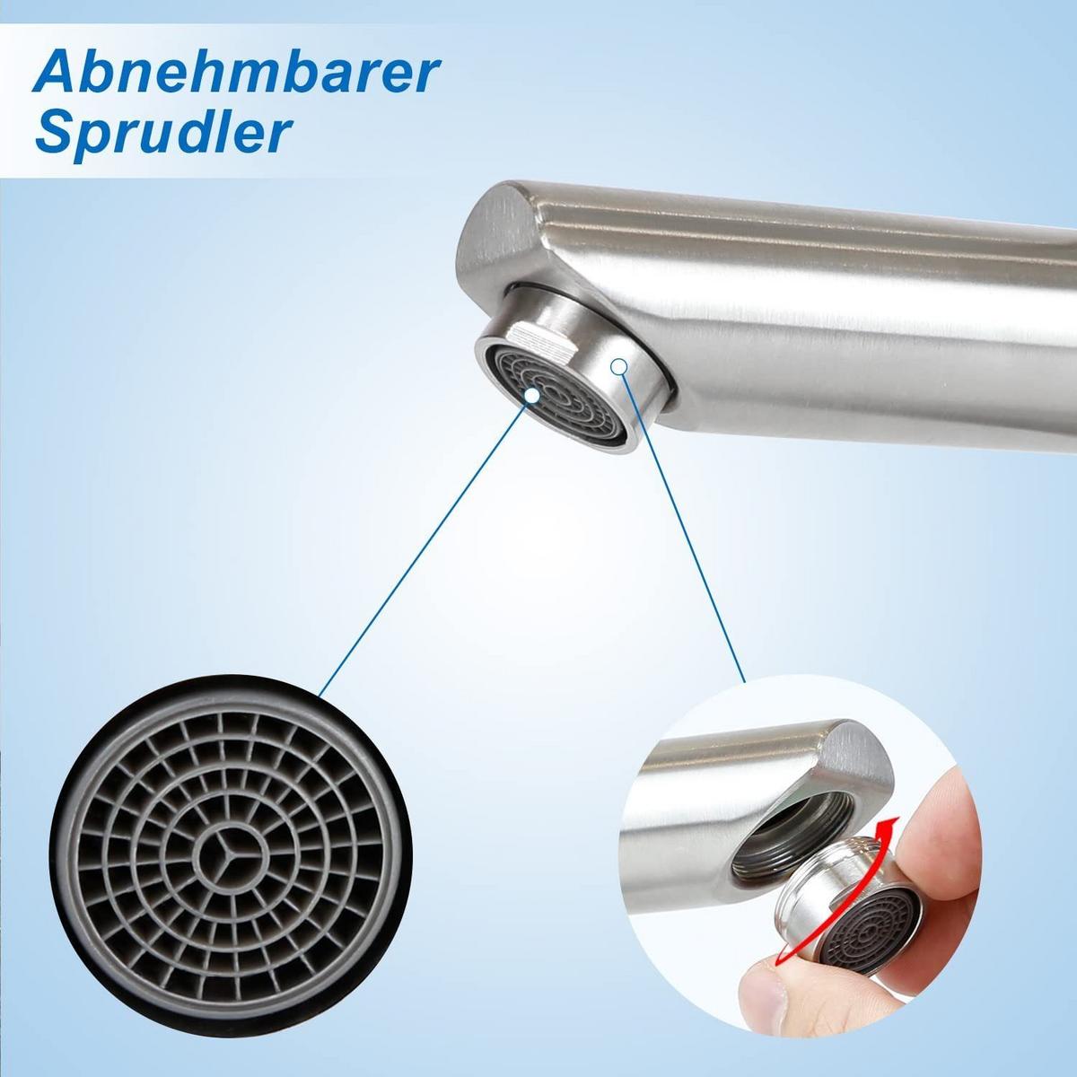 WASCHTISCHARMATUR KARYL 10/5/18 cm - Silberfarben, Metall (5/18/10cm) - Nettlife