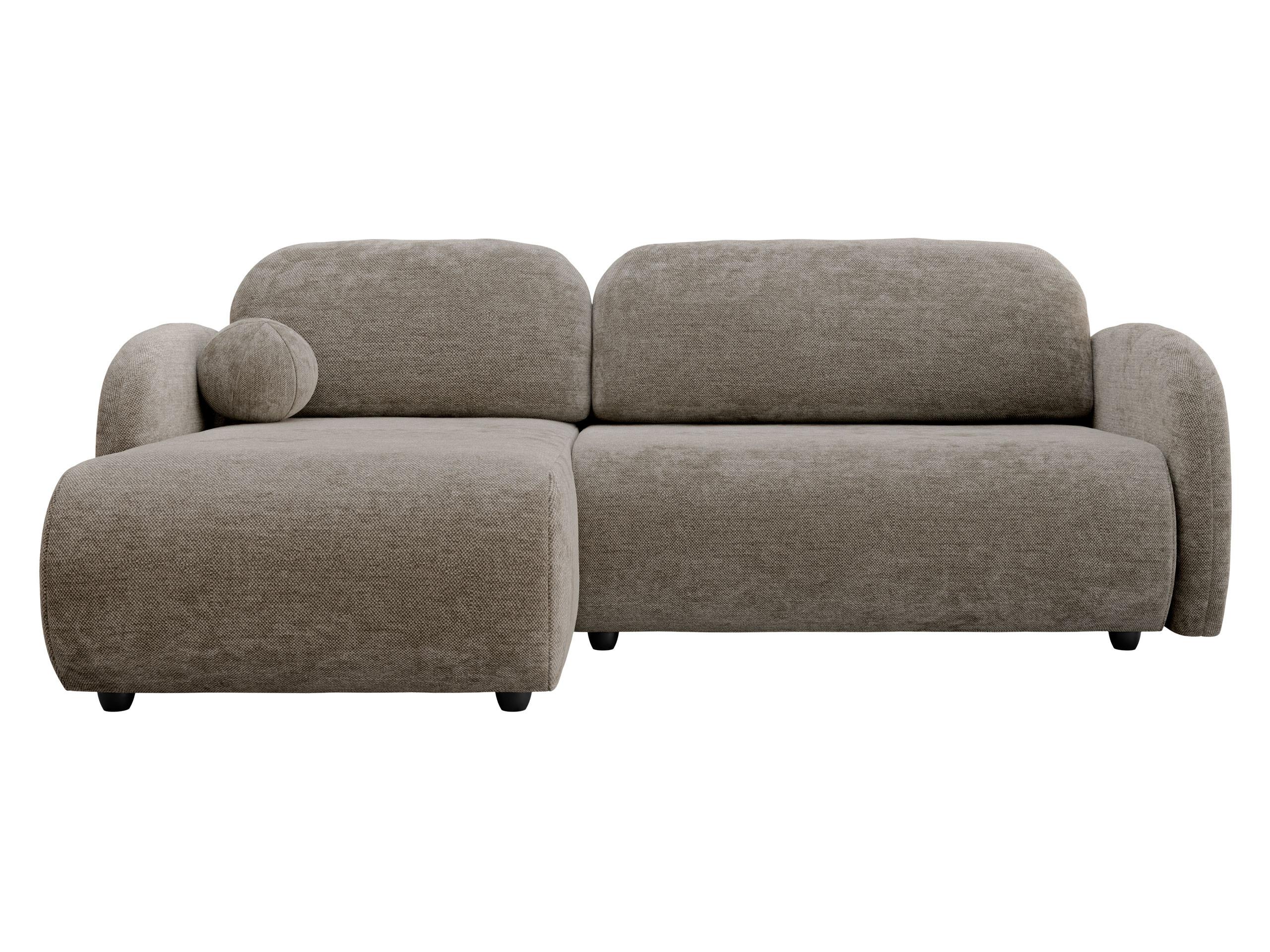 ECKSOFA Dream L - Hellbraun/Schwarz, Holz/Kunststoff (233/160cm) - MIRJAN24