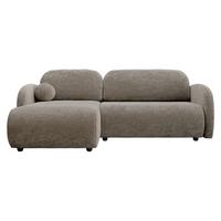 ECKSOFA Dream L - Hellbraun/Schwarz, Holz/Kunststoff (233/160cm) - MIRJAN24
