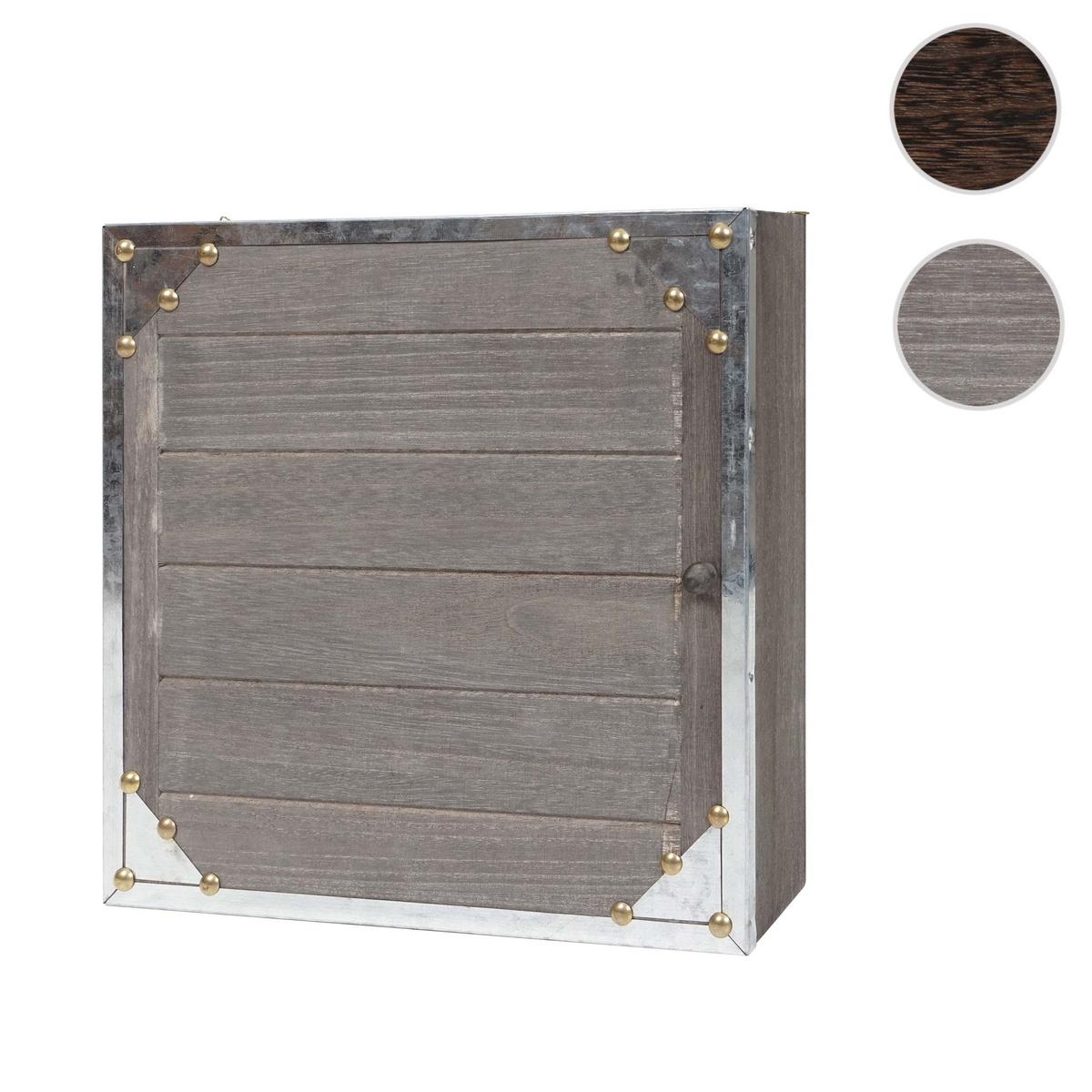 SCHLÜSSELKASTEN Grau, Braun - Braun/Grau, Holz (26/26/5cm) - MCW