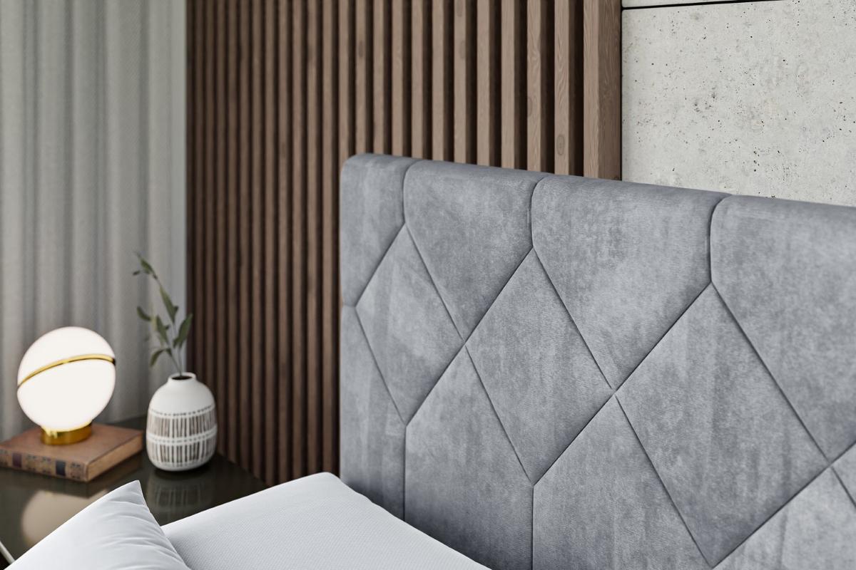 BOXSPRINGBETT CATOR KING - 140x200 - H3/H4 - Grau - Grau, Holzwerkstoff (140/200cm) - ALTDECOR