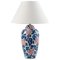 TISCHLAMPE Weiß Verusa - Blau/Rot, Keramik (41/41/65cm) - Beliani