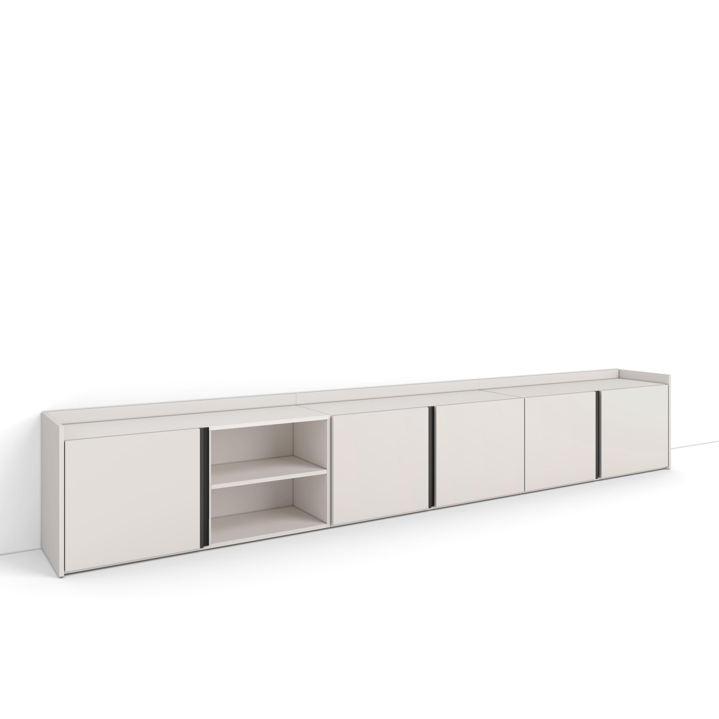 LOWBOARD, Beige, 309/35/50cm - Beige, Holzwerkstoff (309/50/35cm) - Skraut Home