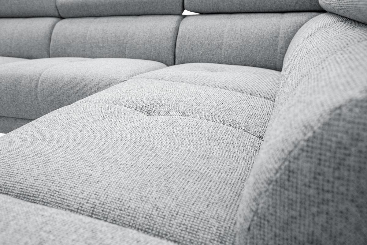 ECKSOFA FIERO 5-Sitzer, silberfarben - Silberfarben/Schwarz, Holzwerkstoff/Textil (269/158cm) - Wozimo