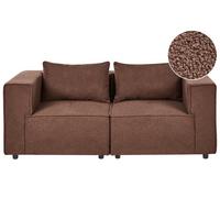 MODULSOFA 2-Sitzer Braun Bouclé Axebo - Braun, Textil (188/93/94cm) - Beliani