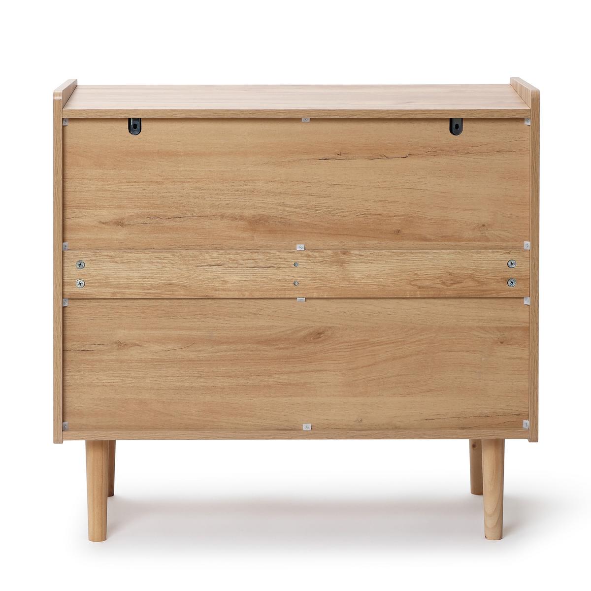 KOMMODE mit 3 Schubladen und Tür - Braun, Holz/Holzwerkstoff (80/74/39cm) - Hometopia