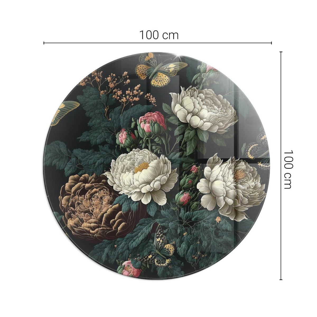GLASPLATTE für Kamin Ø 100 cm - Grün, Glas (100/100/0.4cm) - TULUP