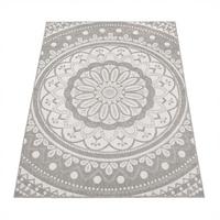 FLACHWEBTEPPICH, mit Mandala-Muster, Grau, 80 x 150 cm - Grau, Textil (150/80cm) - KADIMA DESIGN