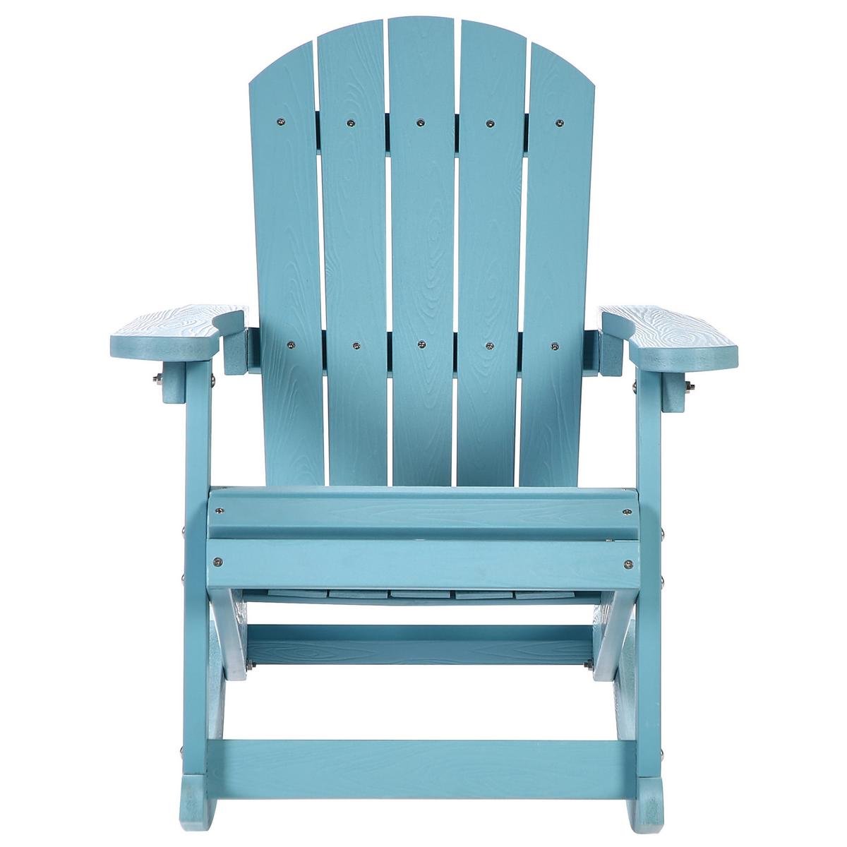 GARTEN-SCHAUKELSTUHL Blau Adirondack - Blau, Kunststoff (52/67/68cm) - Beliani