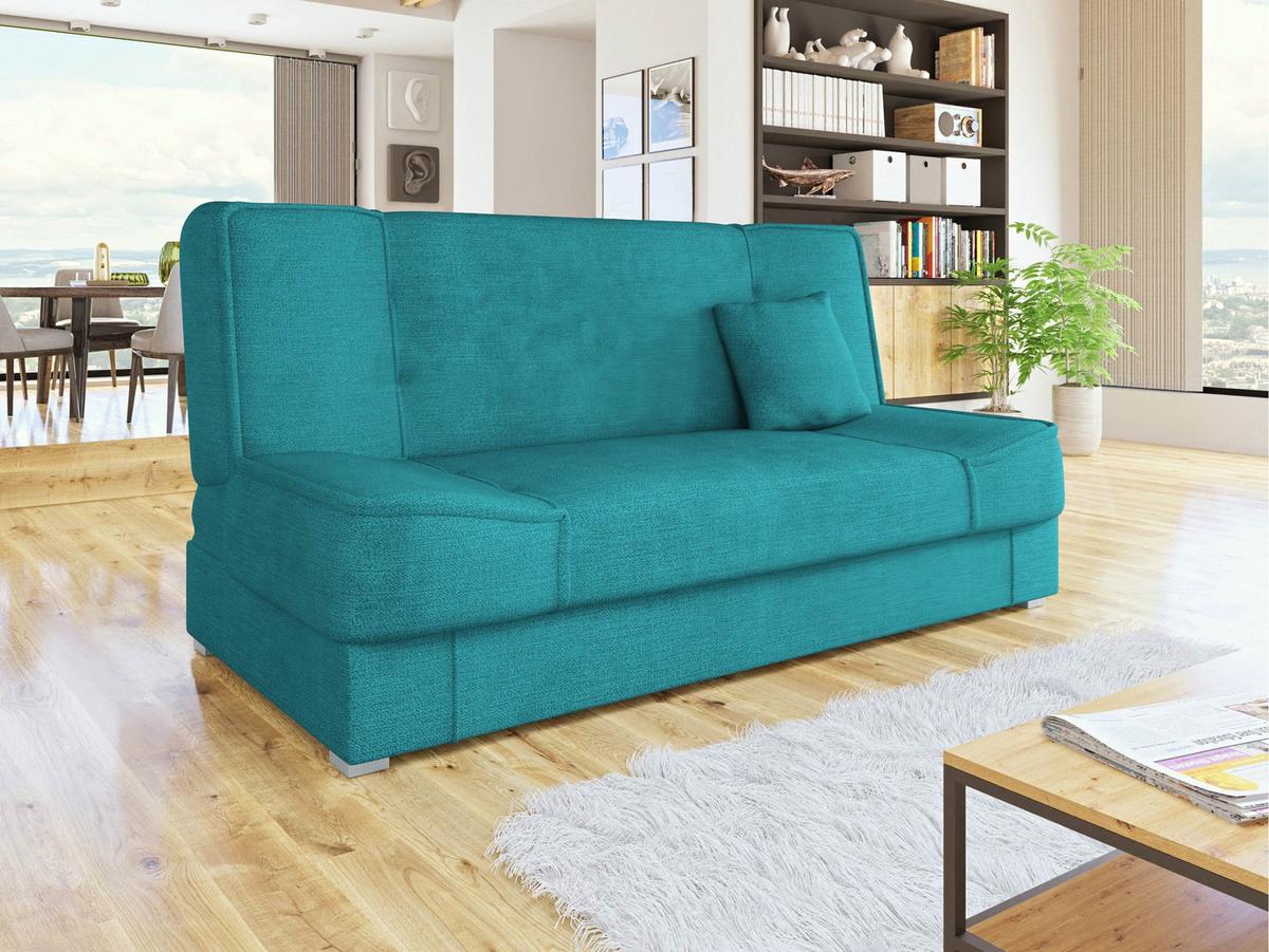 SCHLAFSOFA Gabi - Silberfarben/Hellblau, Holz/Kunststoff (175/80/80cm) - MIRJAN24